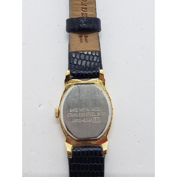 Lorus women\'s drees watch. Black face with gold trim. V810-6340 RO main image 5